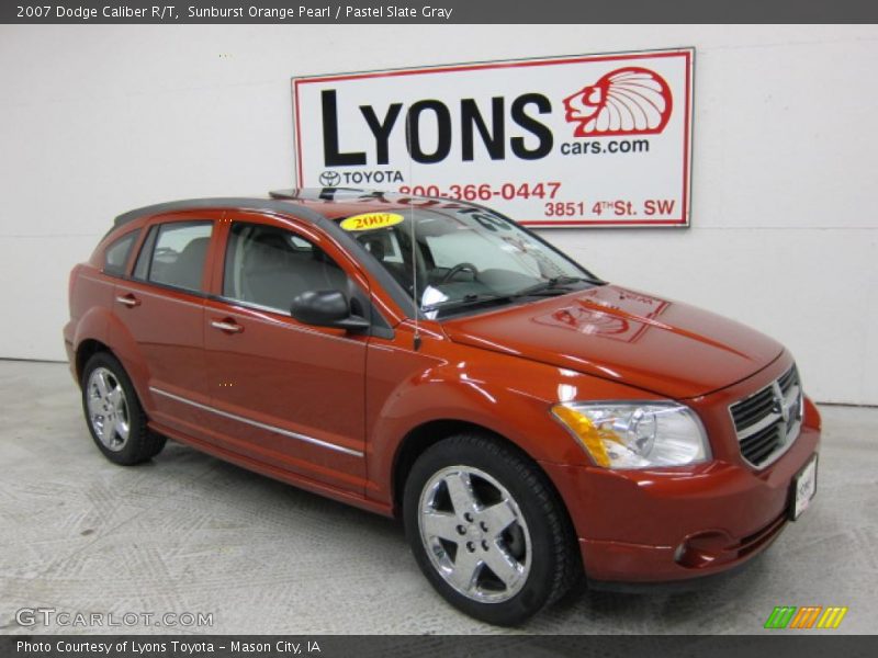 Sunburst Orange Pearl / Pastel Slate Gray 2007 Dodge Caliber R/T