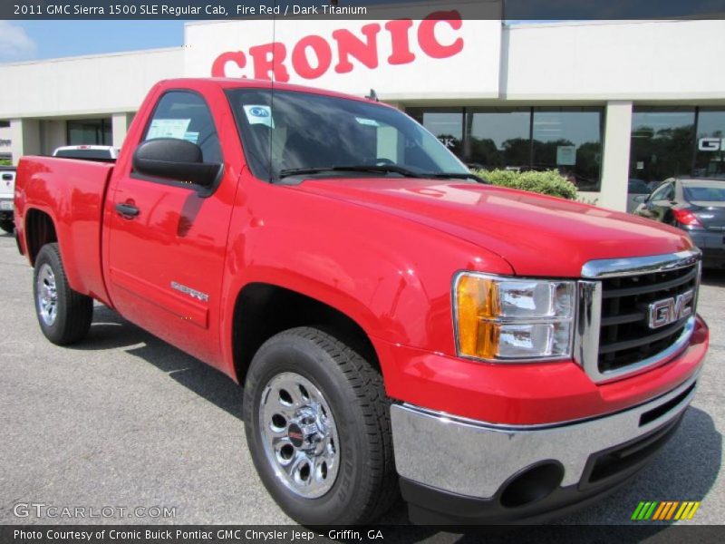 Fire Red / Dark Titanium 2011 GMC Sierra 1500 SLE Regular Cab