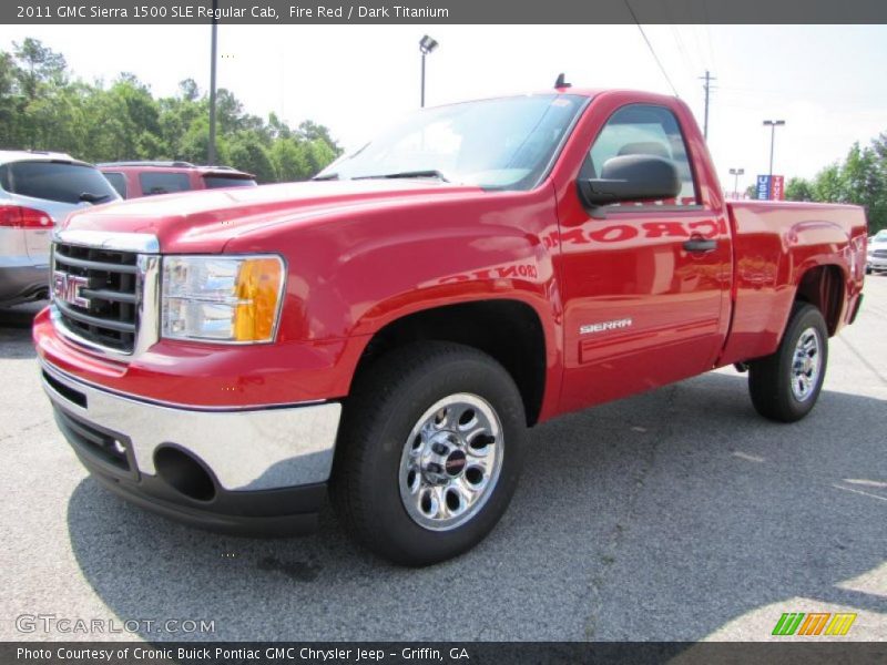 Fire Red / Dark Titanium 2011 GMC Sierra 1500 SLE Regular Cab