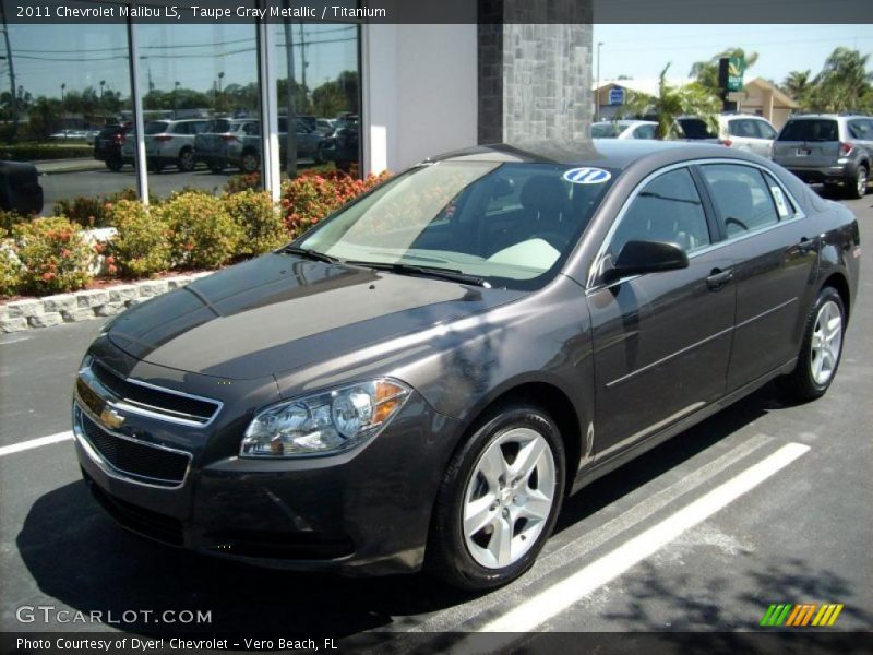 Taupe Gray Metallic / Titanium 2011 Chevrolet Malibu LS
