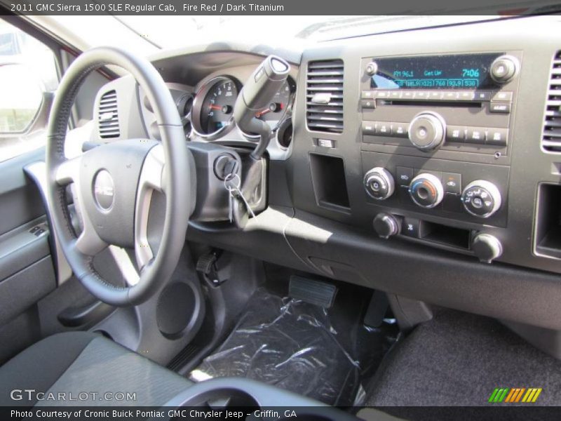 Fire Red / Dark Titanium 2011 GMC Sierra 1500 SLE Regular Cab