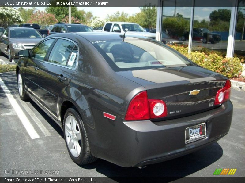 Taupe Gray Metallic / Titanium 2011 Chevrolet Malibu LS
