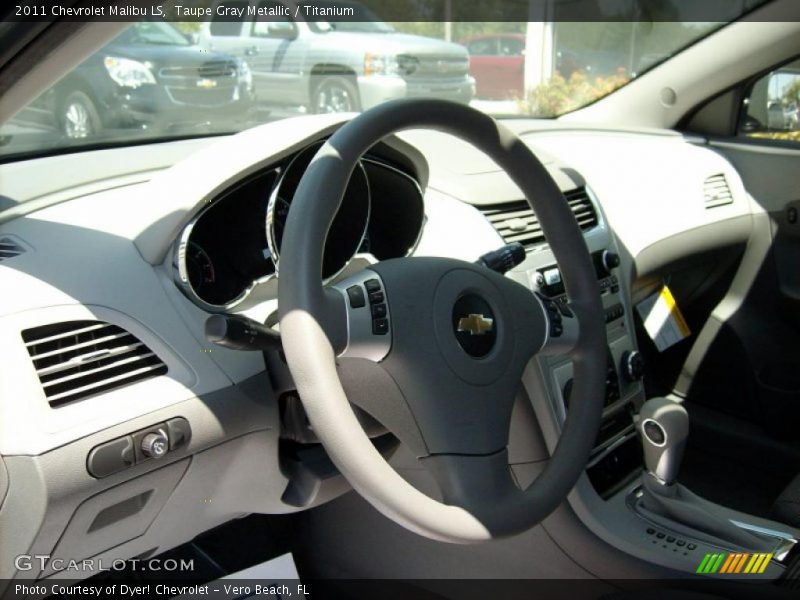 Taupe Gray Metallic / Titanium 2011 Chevrolet Malibu LS