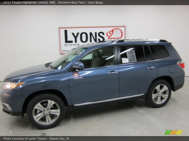 Shoreline Blue Pearl / Sand Beige 2011 Toyota Highlander Limited 4WD