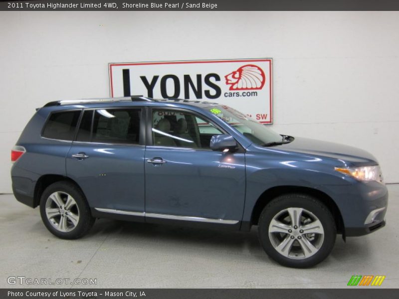 Shoreline Blue Pearl / Sand Beige 2011 Toyota Highlander Limited 4WD