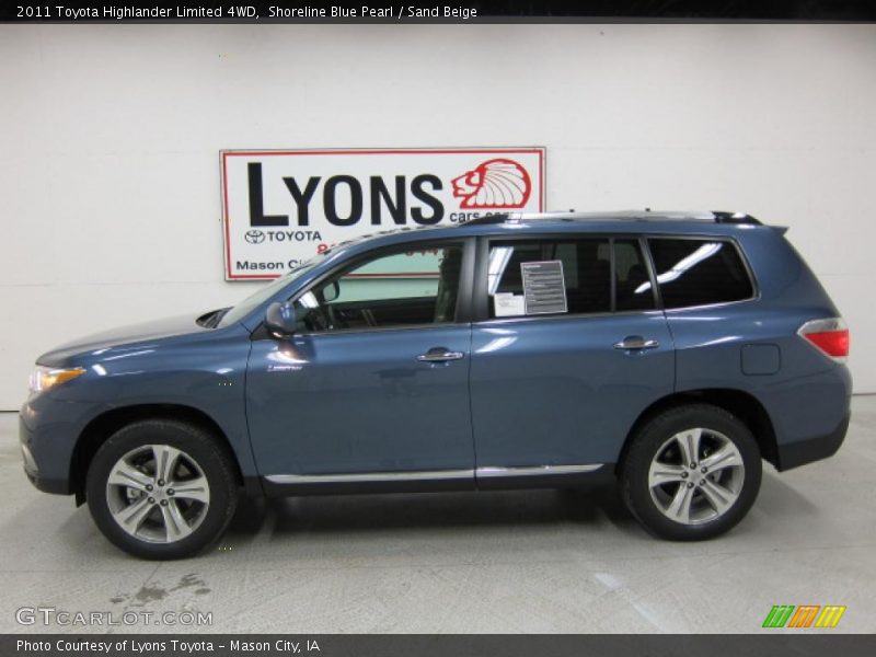 Shoreline Blue Pearl / Sand Beige 2011 Toyota Highlander Limited 4WD