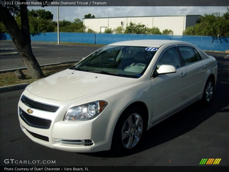White Diamond Tricoat / Titanium 2011 Chevrolet Malibu LT