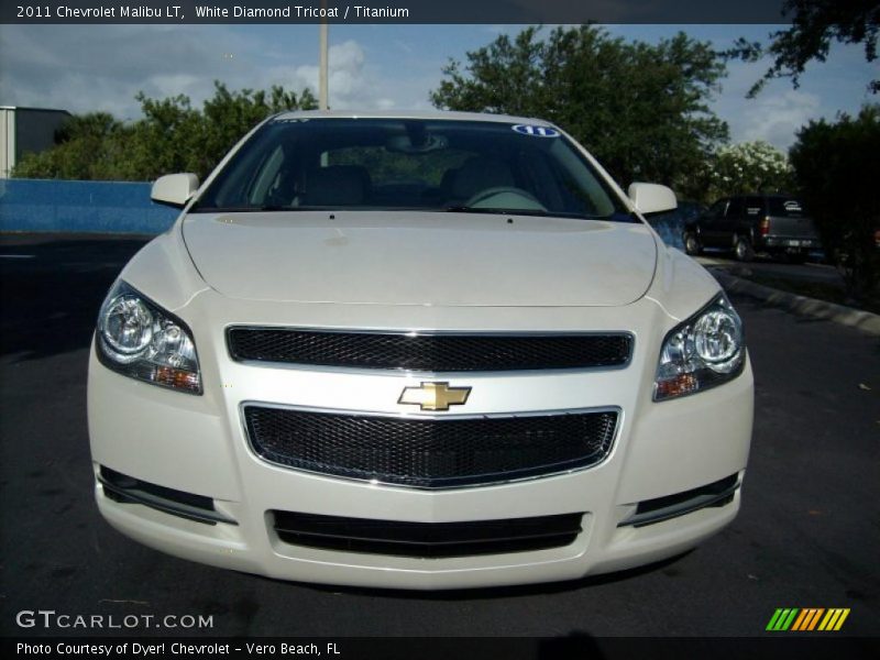 White Diamond Tricoat / Titanium 2011 Chevrolet Malibu LT