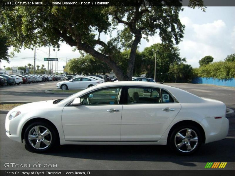 White Diamond Tricoat / Titanium 2011 Chevrolet Malibu LT