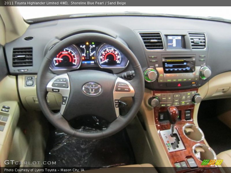 Shoreline Blue Pearl / Sand Beige 2011 Toyota Highlander Limited 4WD