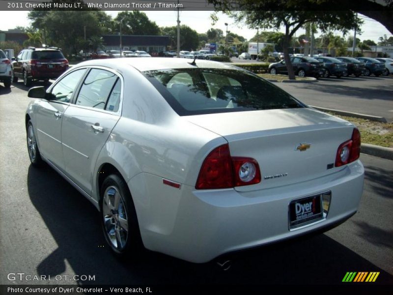 White Diamond Tricoat / Titanium 2011 Chevrolet Malibu LT