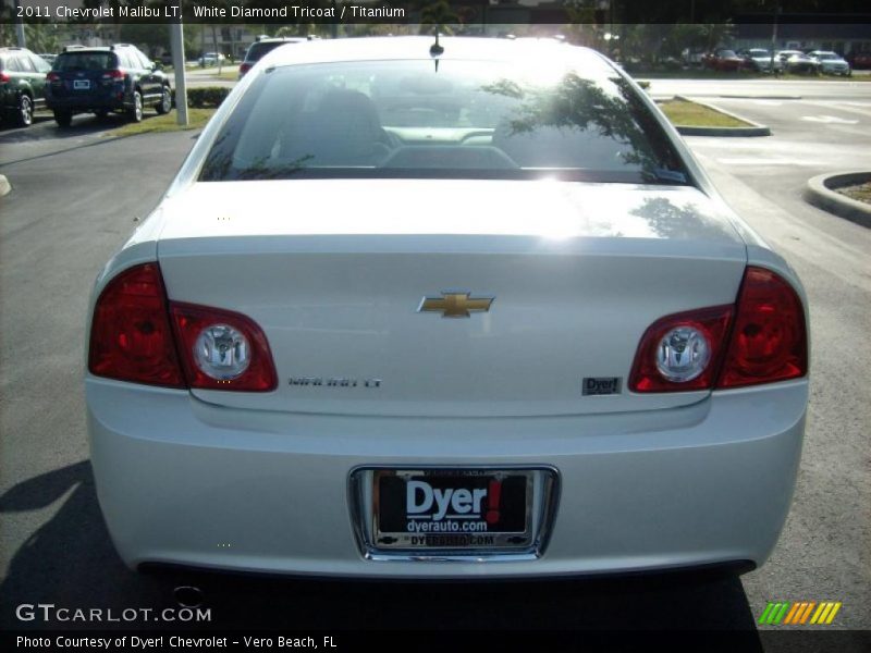White Diamond Tricoat / Titanium 2011 Chevrolet Malibu LT