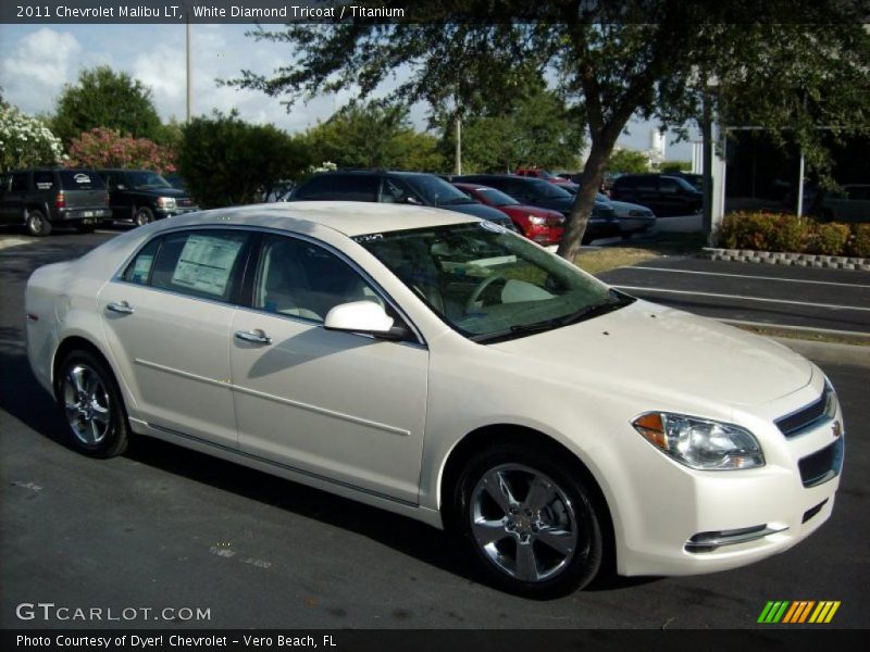White Diamond Tricoat / Titanium 2011 Chevrolet Malibu LT