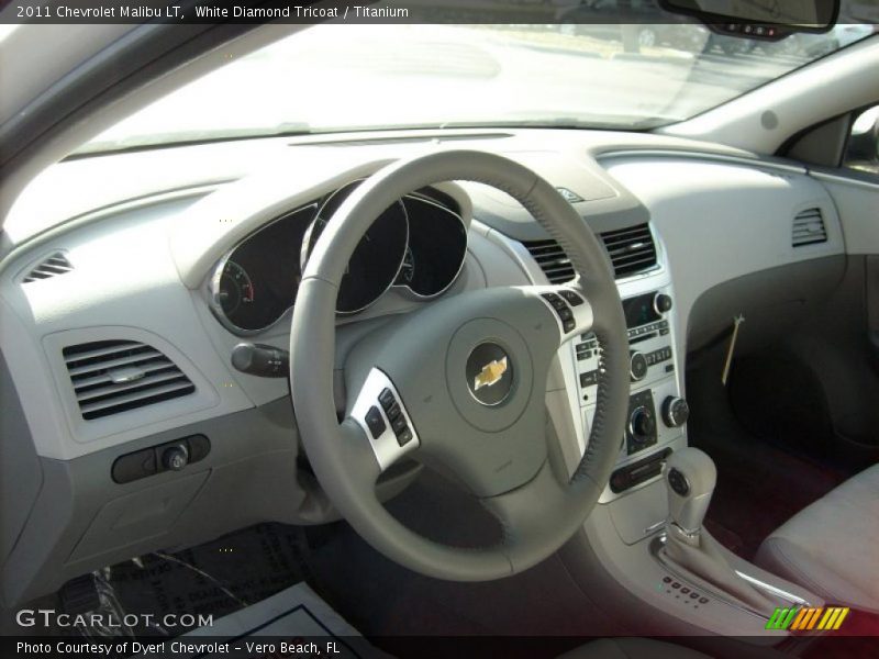White Diamond Tricoat / Titanium 2011 Chevrolet Malibu LT