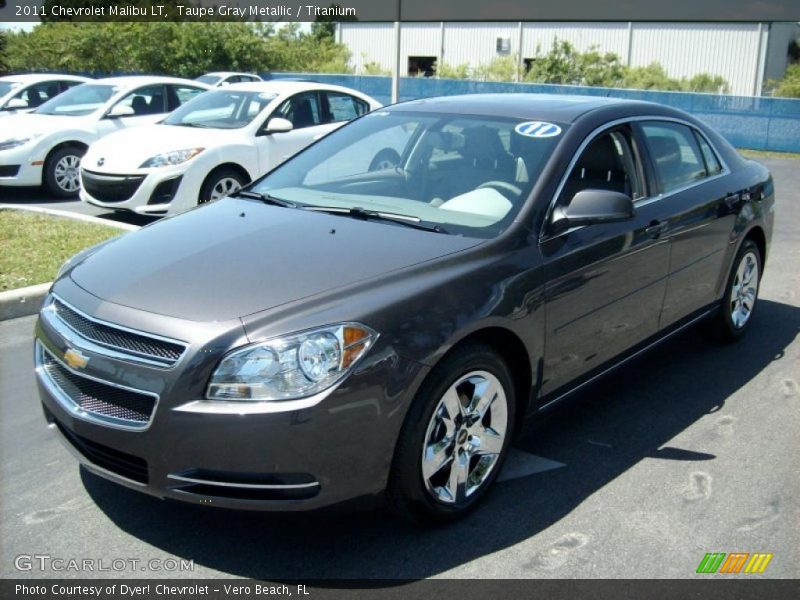 Taupe Gray Metallic / Titanium 2011 Chevrolet Malibu LT