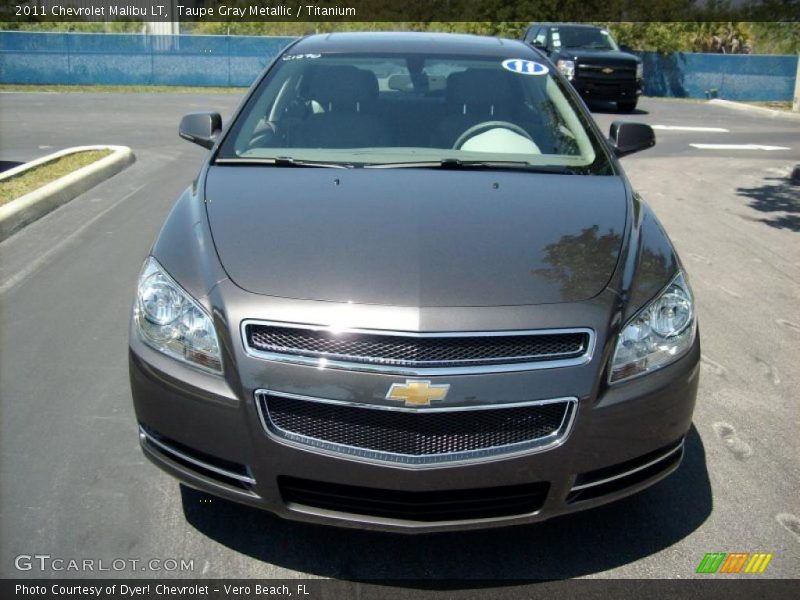 Taupe Gray Metallic / Titanium 2011 Chevrolet Malibu LT