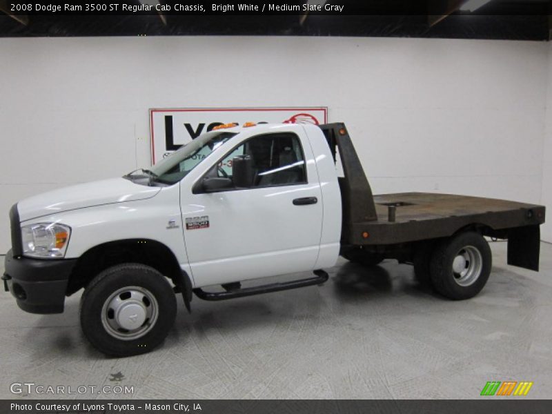Bright White / Medium Slate Gray 2008 Dodge Ram 3500 ST Regular Cab Chassis