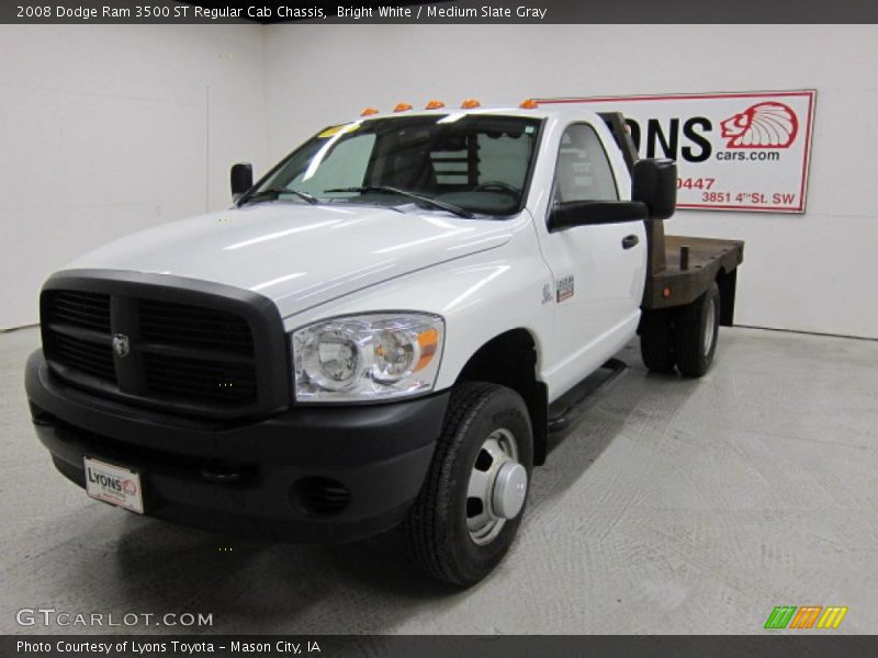 Bright White / Medium Slate Gray 2008 Dodge Ram 3500 ST Regular Cab Chassis