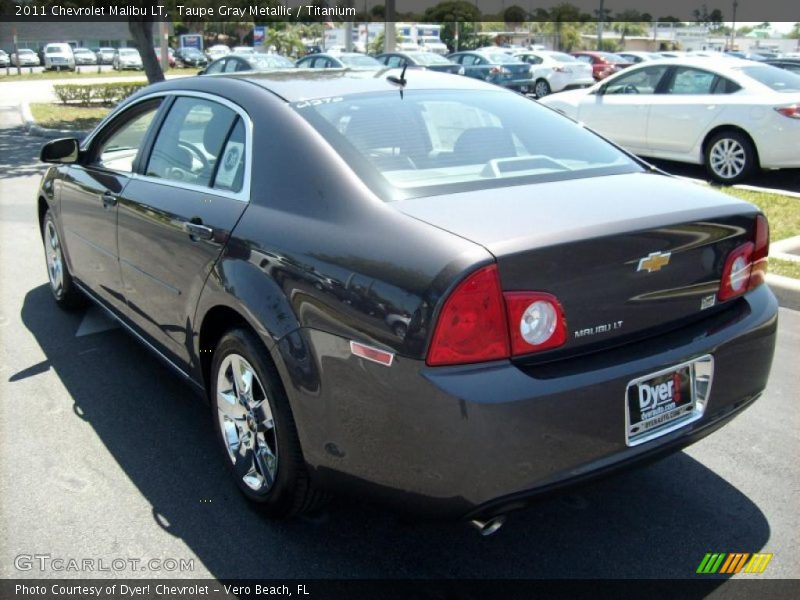 Taupe Gray Metallic / Titanium 2011 Chevrolet Malibu LT
