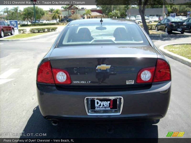 Taupe Gray Metallic / Titanium 2011 Chevrolet Malibu LT