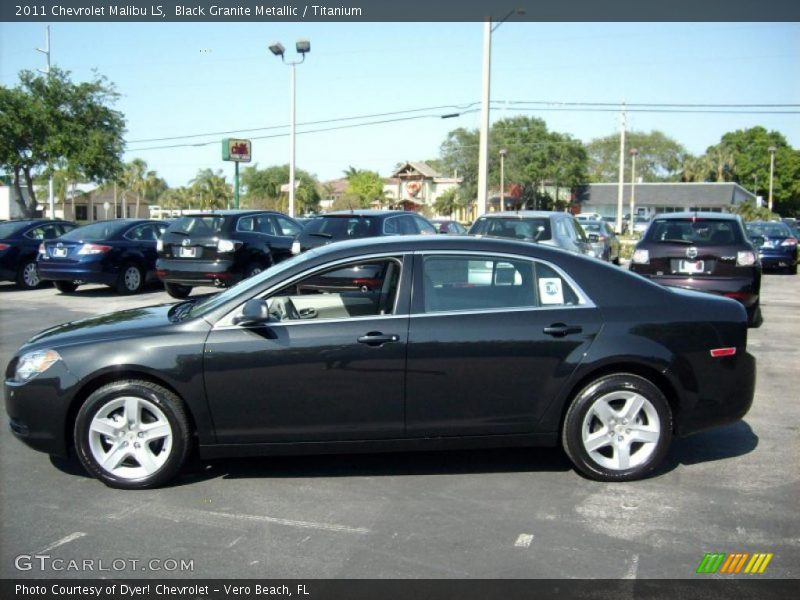 Black Granite Metallic / Titanium 2011 Chevrolet Malibu LS