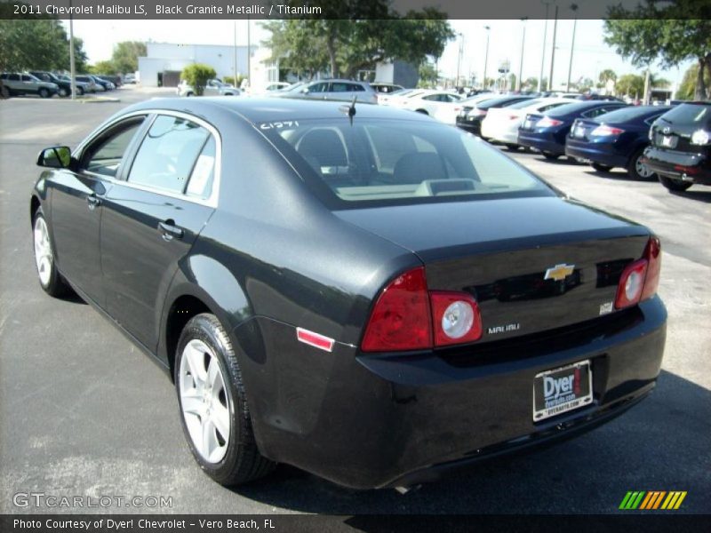 Black Granite Metallic / Titanium 2011 Chevrolet Malibu LS
