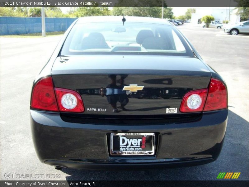 Black Granite Metallic / Titanium 2011 Chevrolet Malibu LS