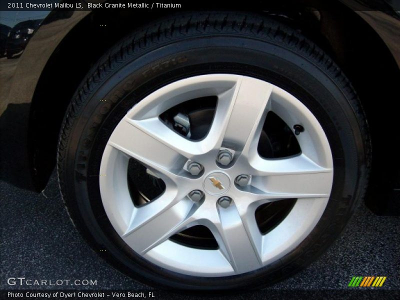 Black Granite Metallic / Titanium 2011 Chevrolet Malibu LS