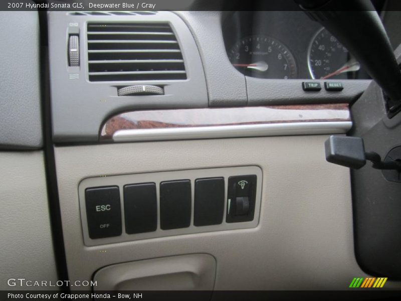 Deepwater Blue / Gray 2007 Hyundai Sonata GLS