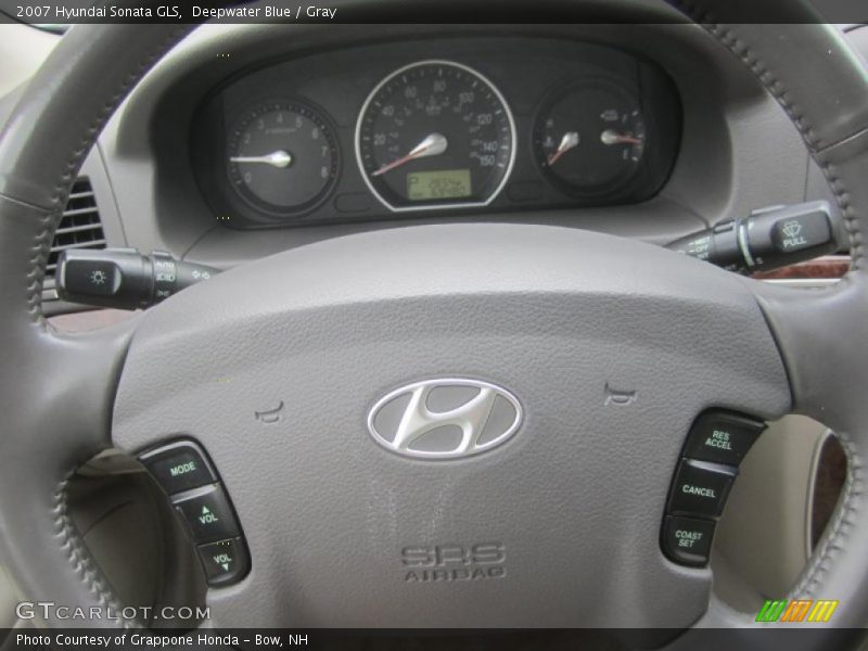 Deepwater Blue / Gray 2007 Hyundai Sonata GLS