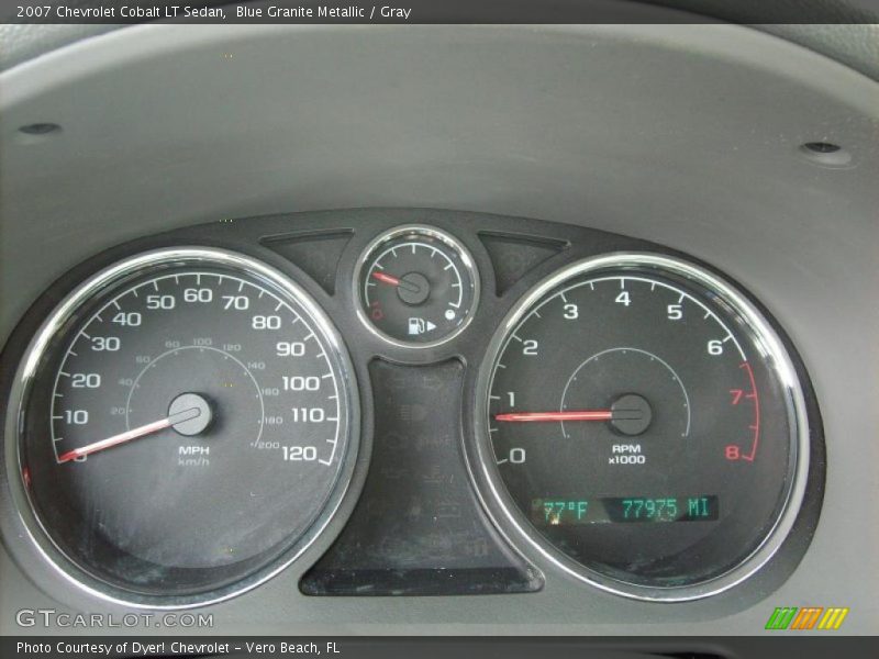 Blue Granite Metallic / Gray 2007 Chevrolet Cobalt LT Sedan