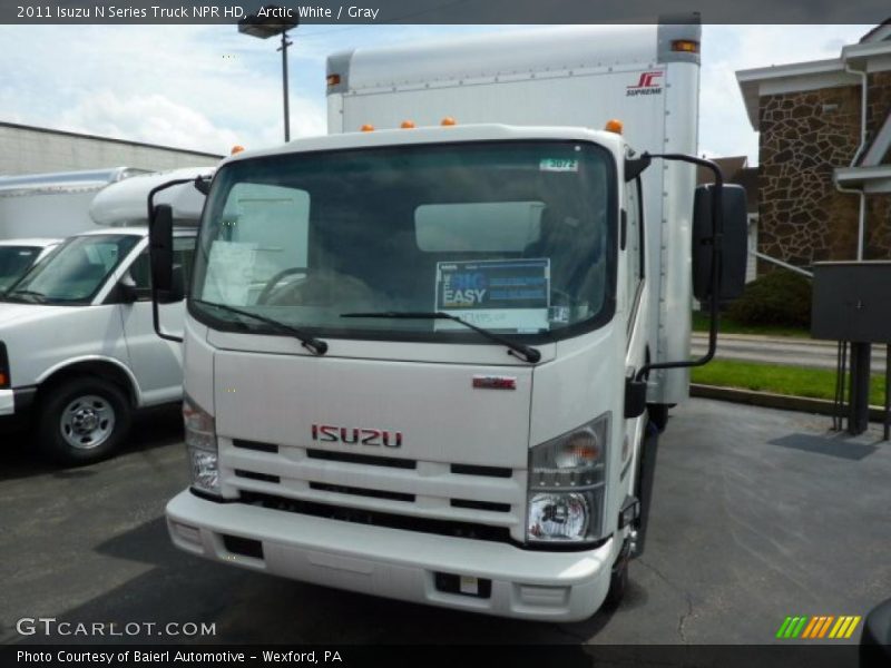 Arctic White / Gray 2011 Isuzu N Series Truck NPR HD