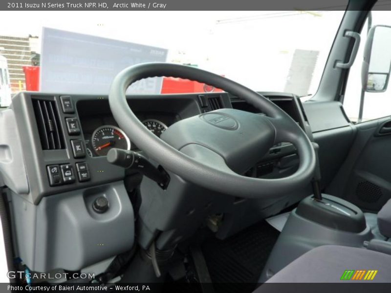 Arctic White / Gray 2011 Isuzu N Series Truck NPR HD
