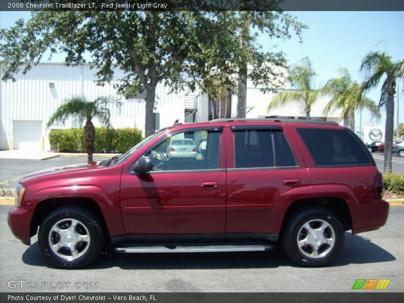 Red Jewel / Light Gray 2008 Chevrolet TrailBlazer LT
