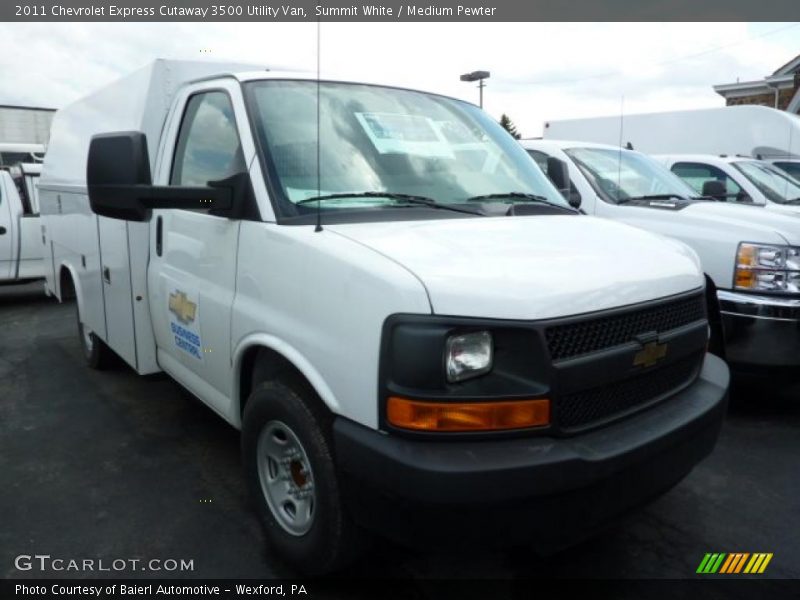 Front 3/4 View of 2011 Express Cutaway 3500 Utility Van