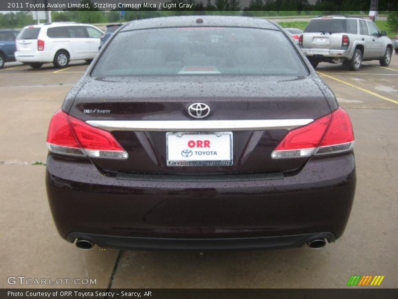 Sizzling Crimson Mica / Light Gray 2011 Toyota Avalon Limited