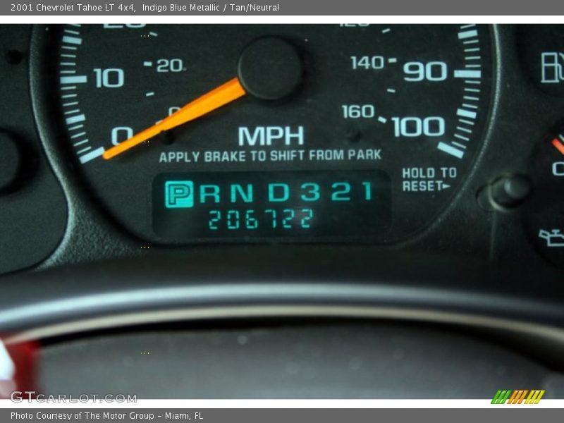 Indigo Blue Metallic / Tan/Neutral 2001 Chevrolet Tahoe LT 4x4