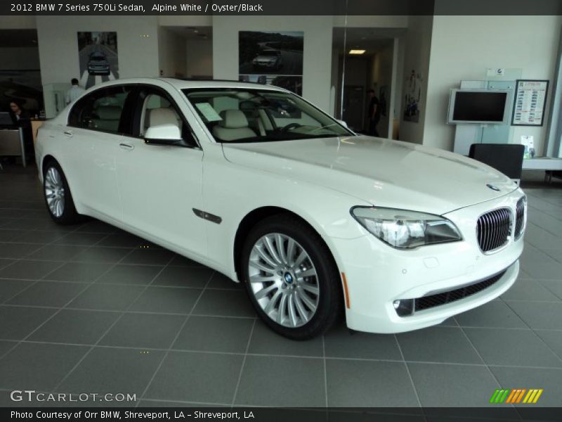 Alpine White / Oyster/Black 2012 BMW 7 Series 750Li Sedan