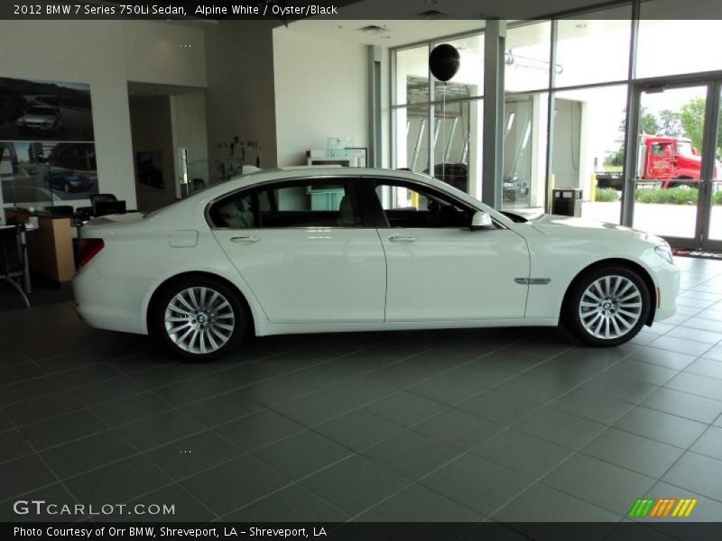 Alpine White / Oyster/Black 2012 BMW 7 Series 750Li Sedan