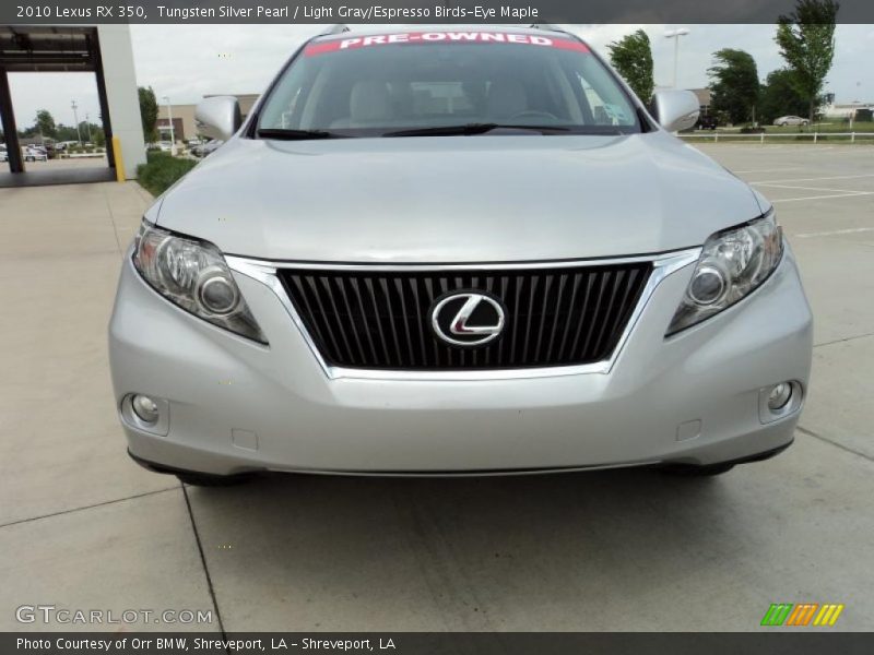 Tungsten Silver Pearl / Light Gray/Espresso Birds-Eye Maple 2010 Lexus RX 350