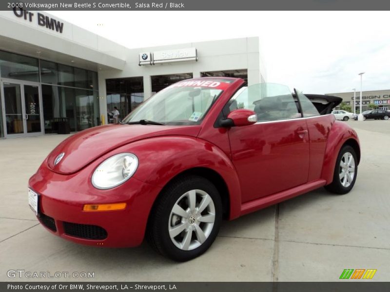 Salsa Red / Black 2008 Volkswagen New Beetle S Convertible