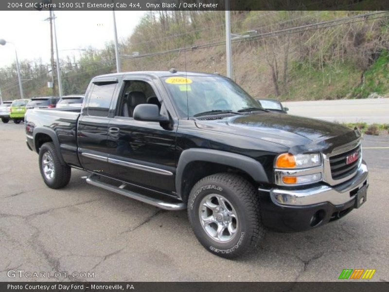 Onyx Black / Dark Pewter 2004 GMC Sierra 1500 SLT Extended Cab 4x4