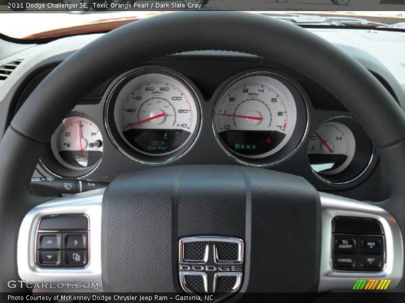 Toxic Orange Pearl / Dark Slate Gray 2011 Dodge Challenger SE