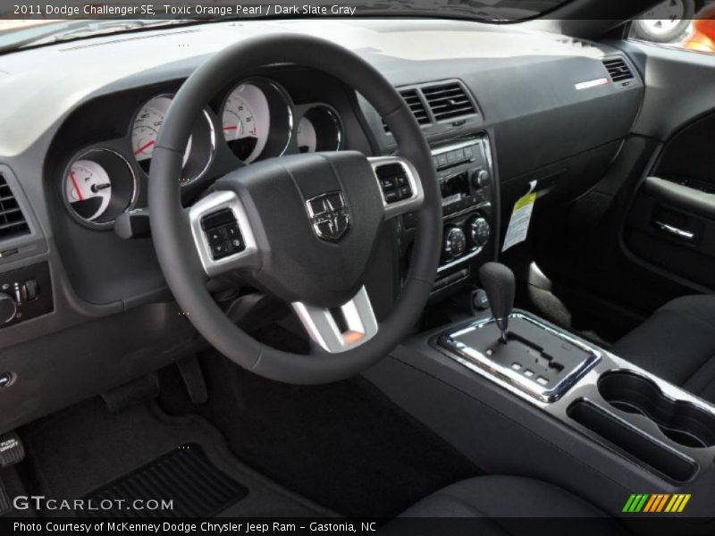 Toxic Orange Pearl / Dark Slate Gray 2011 Dodge Challenger SE