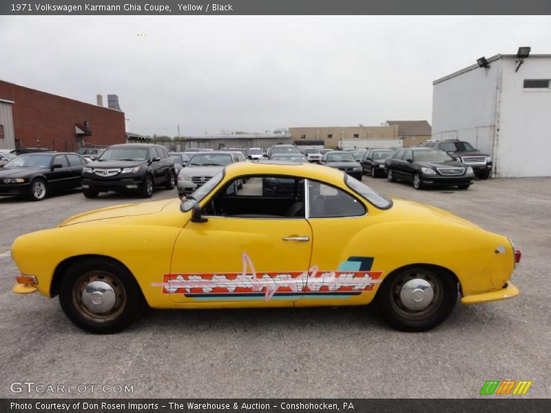 Yellow / Black 1971 Volkswagen Karmann Ghia Coupe