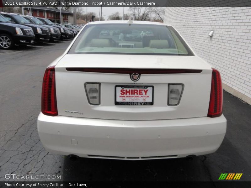 White Diamond Tricoat / Cashmere/Dark Cashmere 2011 Cadillac STS 4 V6 AWD
