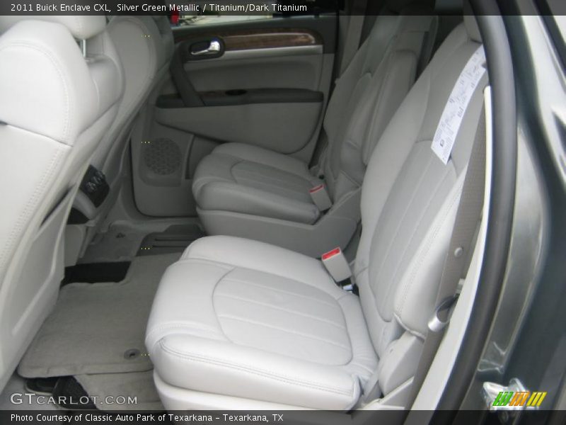 Silver Green Metallic / Titanium/Dark Titanium 2011 Buick Enclave CXL