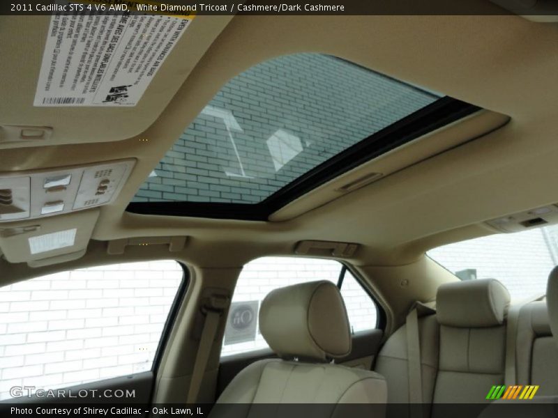 White Diamond Tricoat / Cashmere/Dark Cashmere 2011 Cadillac STS 4 V6 AWD