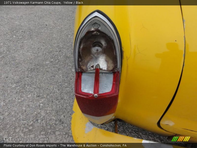 Yellow / Black 1971 Volkswagen Karmann Ghia Coupe