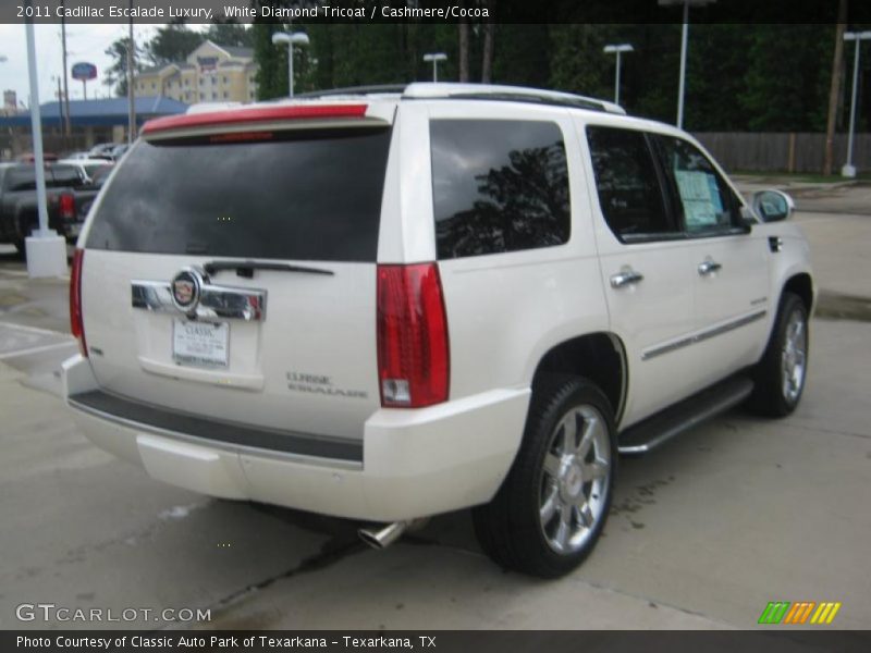 White Diamond Tricoat / Cashmere/Cocoa 2011 Cadillac Escalade Luxury
